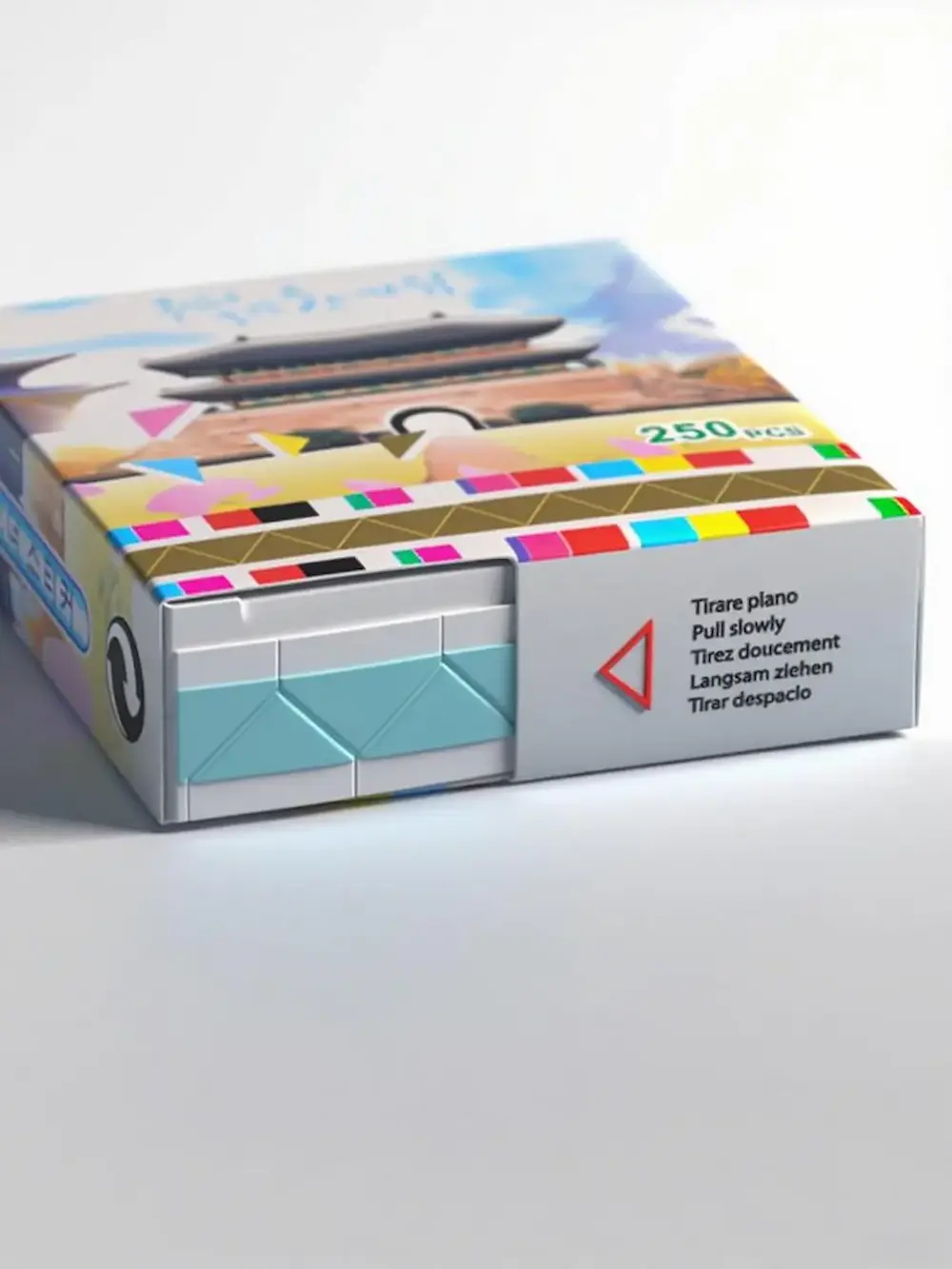 Verkaufsverpackung für SENDA Stickers Fotoecken, Inhalt: 250 Stück.